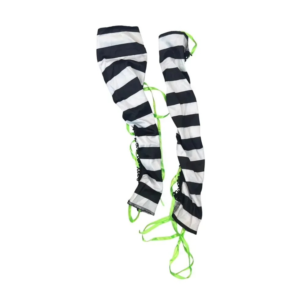 Leg Avenue Monster Bride Costume Black Dress Green Tutu Red Lace Up Women S - Picture 8 of 12